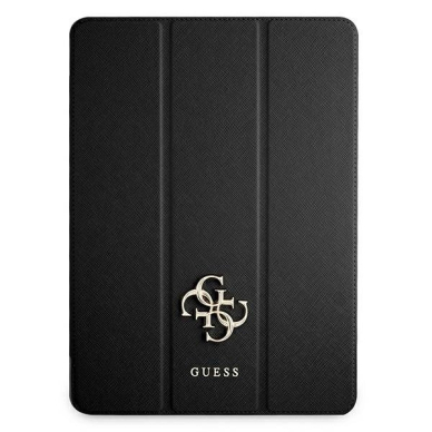 iPad 12.9" 2021 – Guess Saffiano Collection Book Cover dėklas - Juodas