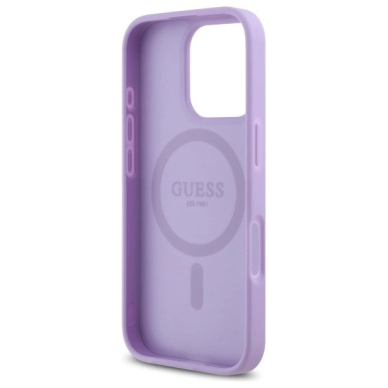 Dėklas Guess Saffiano MagSafe iPhone 16 Pro - Violetinis 6 Dėklas Guess Saffiano MagSafe iPhone 16 Pro - Violetinis 6