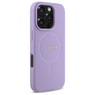 iPhone 16 Pro Max – Guess Saffiano MagSafe dėklas - Violetinis 3