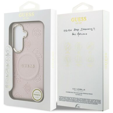 Samsung Galaxy S26 Guess Saffiano Peony Embossed Ring MagSafe dėklas – rožinis 7 Samsung Galaxy S26 Guess Saffiano Peony Embossed Ring MagSafe dėklas – rožinis 7