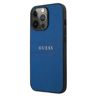 Guess Saffiano Strap Dėklas skirtas iPhone 13 Pro Max 6.7&quot; - Mėlynas 1