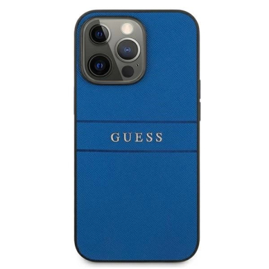 Guess Saffiano Strap Dėklas skirtas iPhone 13 Pro Max 6.7&quot; - Mėlynas 2