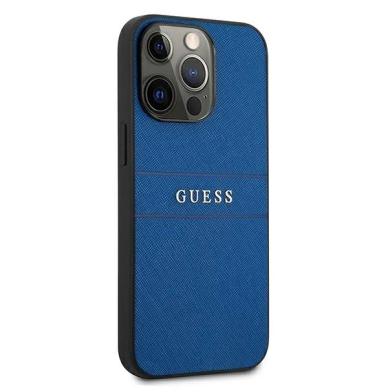 Guess Saffiano Strap Dėklas skirtas iPhone 13 Pro Max 6.7&quot; - Mėlynas 3