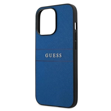Guess Saffiano Strap Dėklas skirtas iPhone 13 Pro Max 6.7&quot; - Mėlynas 5