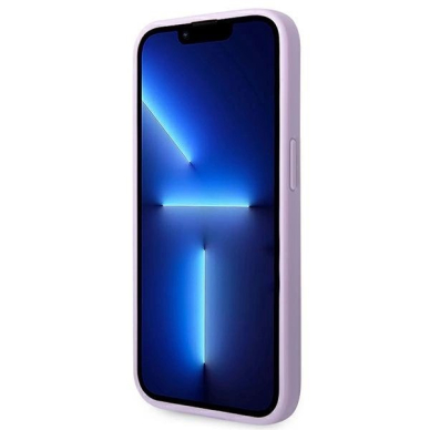 Guess Saffiano Strap Dėklas skirtas iPhone 14 Pro Max 6.7&quot; - Violetinis 4