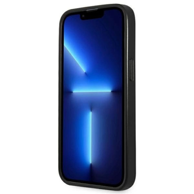 Guess Saffiano Triangle Logo Dėklas skirtas iPhone 13 Pro Max 6.7&quot; - Sidabrinis 4