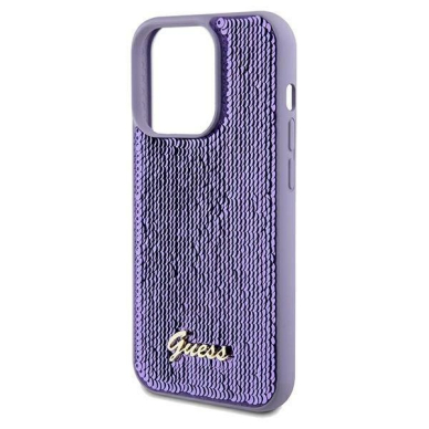 Originalus Guess dėklas Sequin Script MetaliPhone 13 Pro / 13 - Violetinis 5 Originalus Guess dėklas Sequin Script MetaliPhone 13 Pro / 13 - Violetinis 5