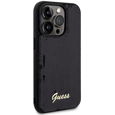 Originalus Guess dėklas Sequin Script MetaliPhone 13 Pro Max - Juodas 3 Originalus Guess dėklas Sequin Script MetaliPhone 13 Pro Max - Juodas 3