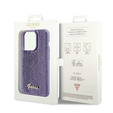Originalus Guess dėklas Sequin Script MetaliPhone 13 Pro Max - Violetinis 7 Originalus Guess dėklas Sequin Script MetaliPhone 13 Pro Max - Violetinis 7