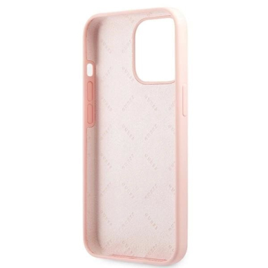 Guess Silikoninis 4G Logo Dėklas skirtas iPhone 13 Pro Max 6.7&quot; - Rožinis 6