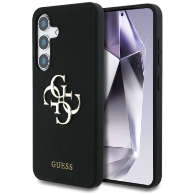 Guess Silikoninis Big 4G Logo Bottom Script Dėklas skirtas Samsung Galaxy S25 - Juodas Guess Silikoninis Big 4G Logo Bottom Script Dėklas skirtas Samsung Galaxy S25 - Juodas