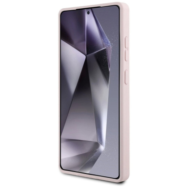 Guess Silikoninis Big 4G Logo Bottom Script Dėklas skirtas Samsung Galaxy S25 Ultra - Rožinis 4