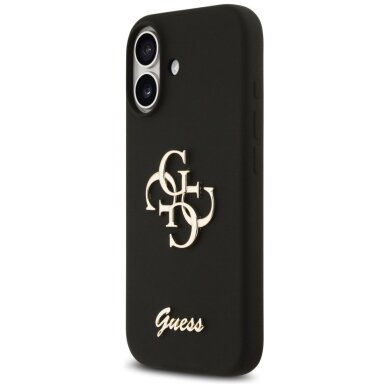 iPhone 17 Guess Silicone Big 4G Script dėklas – juodas 1 iPhone 17 Guess Silicone Big 4G Script dėklas – juodas 1