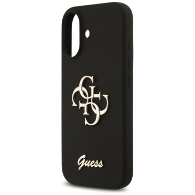 iPhone 17 Guess Silicone Big 4G Script dėklas – juodas 5 iPhone 17 Guess Silicone Big 4G Script dėklas – juodas 5