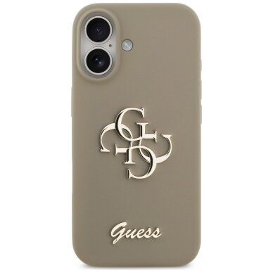 iPhone 17 Guess Silicone Big 4G Script dėklas – rudas 2 iPhone 17 Guess Silicone Big 4G Script dėklas – rudas 2