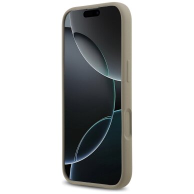 iPhone 17 Guess Silicone Big 4G Script dėklas – rudas 4