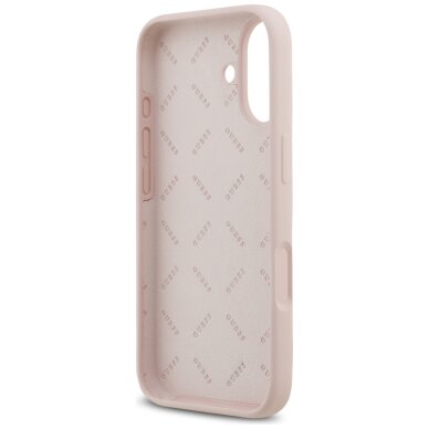 iPhone 17 Guess Silicone Big 4G Script dėklas – rožinis 6