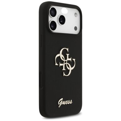 iPhone 17 Pro Max Guess Silicone Big 4G Script dėklas – juodas 3 iPhone 17 Pro Max Guess Silicone Big 4G Script dėklas – juodas 3