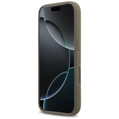 iPhone 17 Pro Max Guess Silicone Big 4G Script dėklas – rudas 4