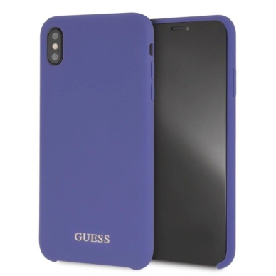 Guess Silikoninis iPhone Xs Max Dėklas - Violetinis