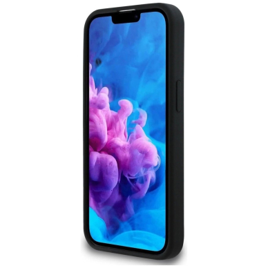 Guess Silikoninis Script Metal Logo MagSafe iPhone 16e Dėklas - Juodas 4