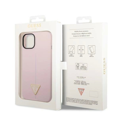 Guess Silikoninis Triangle Dėklas skirtas iPhone 14 6.1&quot; - Violetinis 7