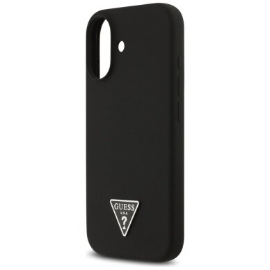 iPhone 17 Guess Silicone Triangle Logo MagSafe dėklas – juodas 5 iPhone 17 Guess Silicone Triangle Logo MagSafe dėklas – juodas 5