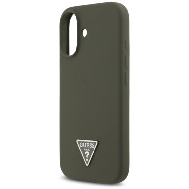 iPhone 17 Guess Silicone Triangle Logo MagSafe dėklas – žalias 5 iPhone 17 Guess Silicone Triangle Logo MagSafe dėklas – žalias 5