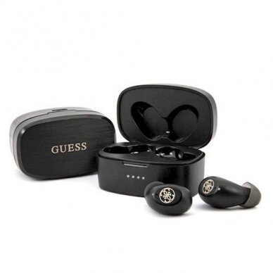 Dėklas Guess Originalus słuchawki Bluetooth GUTWSJL4GBK TWS + stacja dokująca juodas 4G / GUTWSJL4GBK Dėklas Guess Originalus słuchawki Bluetooth GUTWSJL4GBK TWS + stacja dokująca juodas 4G / GUTWSJL4GBK