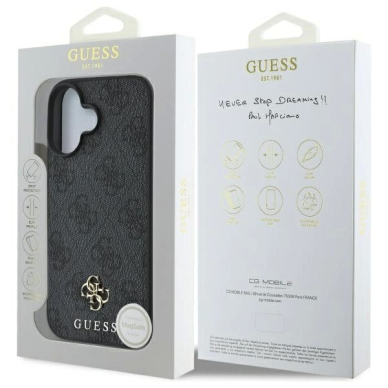 iPhone 16 Guess Small Classic MagSafe dėklas - juodas 7