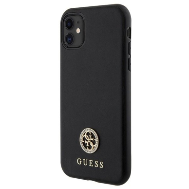 Guess Strass Metal Logo iPhone 11 / Xr 6.1&quot; Dėklas - Juodas 1