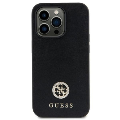 Guess Strass Metal Logo iPhone 11 / Xr 6.1&quot; Dėklas - Juodas 2