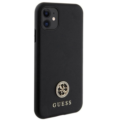 Guess Strass Metal Logo iPhone 11 / Xr 6.1&quot; Dėklas - Juodas 3