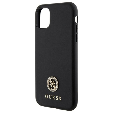 Guess Strass Metal Logo iPhone 11 / Xr 6.1" Dėklas - Juodas 5