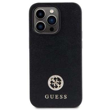 Guess Strass Metal Logo iPhone 13 Pro 6.1&quot; Dėklas - Juodas 2