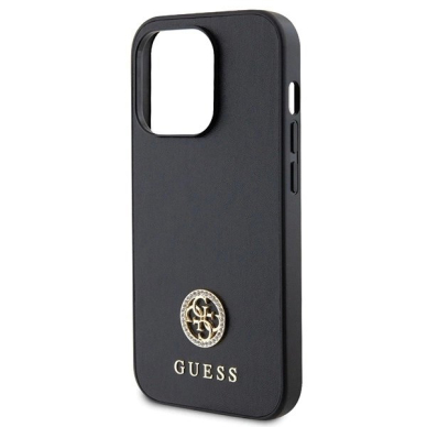 Guess Strass Metal Logo iPhone 13 Pro 6.1&quot; Dėklas - Juodas 5