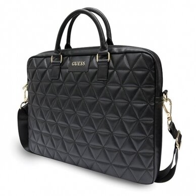Guess Torba GUCB15QLBK 15" czarna/black Quilted 1 Guess Torba GUCB15QLBK 15" czarna/black Quilted 1