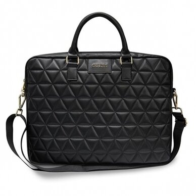 Guess Torba GUCB15QLBK 15" czarna/black Quilted Guess Torba GUCB15QLBK 15" czarna/black Quilted