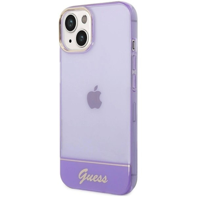 Guess Translucent iPhone 14 6.1&quot; Dėklas - Violetinis 1