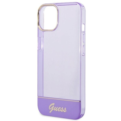 Guess Translucent iPhone 14 6.1&quot; Dėklas - Violetinis 5