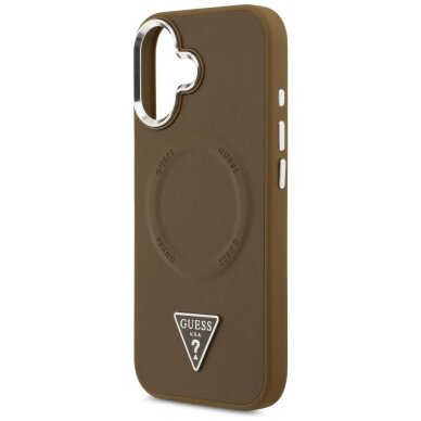 iPhone 17 Guess Triangle Logo MagSafe dėklas – rudas 5 iPhone 17 Guess Triangle Logo MagSafe dėklas – rudas 5