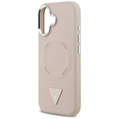 iPhone 17 Guess Triangle Logo MagSafe dėklas – rožinis 5