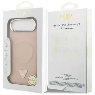iPhone Air Guess Triangle Logo MagSafe dėklas – rožinis 7 iPhone Air Guess Triangle Logo MagSafe dėklas – rožinis 7