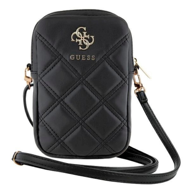 Guess Zip Quilted 4G rankinė – juoda 1 Guess Zip Quilted 4G rankinė – juoda 1
