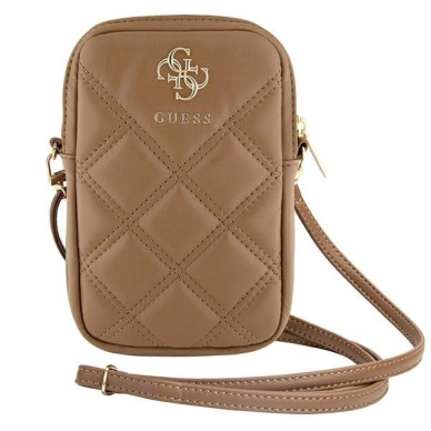 Guess Zip Quilted 4G Krepšys - brown 1 Guess Zip Quilted 4G Krepšys - brown 1