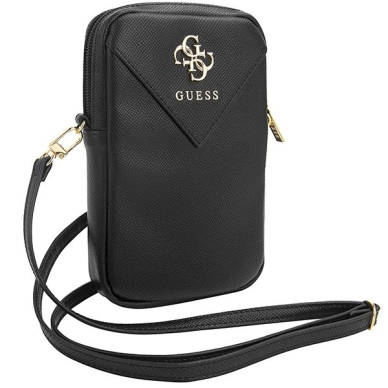 Guess Zip Triangle 4G rankinė – juoda 2