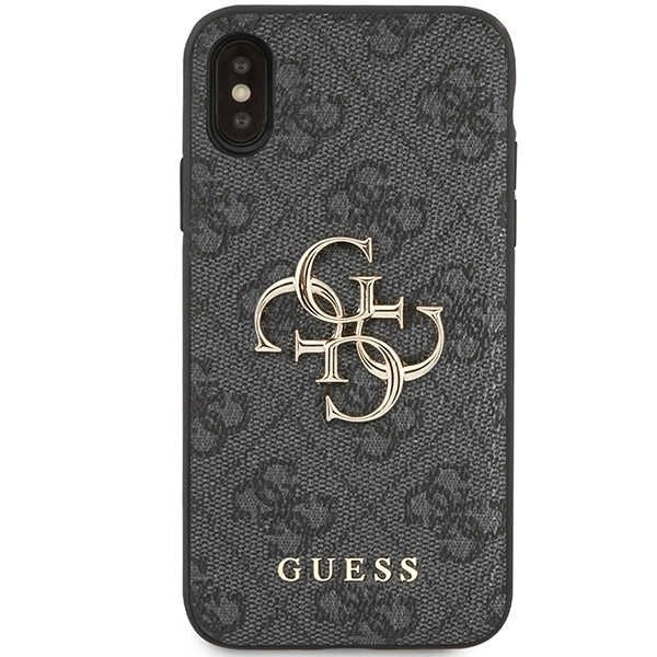 Guess 4G Big Metal Logo iPhone X/XS Dėklas - Pilkas 2
