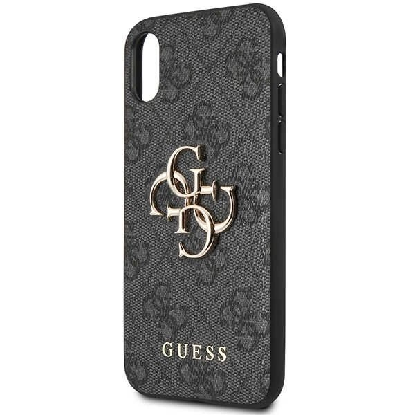 Guess 4G Big Metal Logo iPhone X/XS Dėklas - Pilkas 5