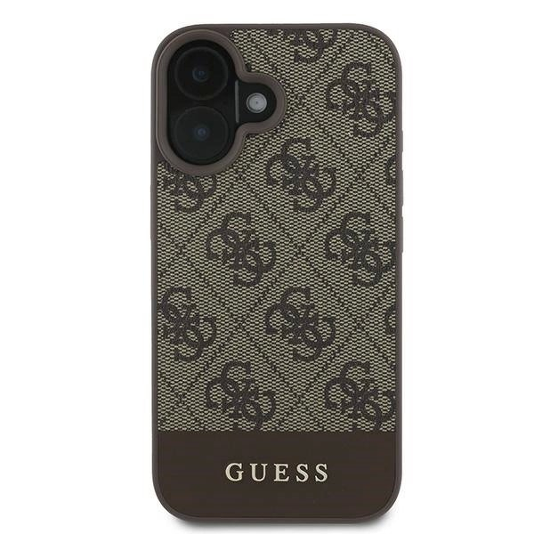 Guess 4G Bottom Stripe Dėklas skirtas iPhone 16 Plus 6.7&quot; - Rudas 2