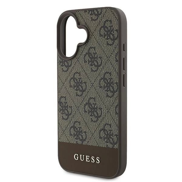 Guess 4G Bottom Stripe Dėklas skirtas iPhone 16 Plus 6.7" - Rudas 5 Guess 4G Bottom Stripe Dėklas skirtas iPhone 16 Plus 6.7" - Rudas 5